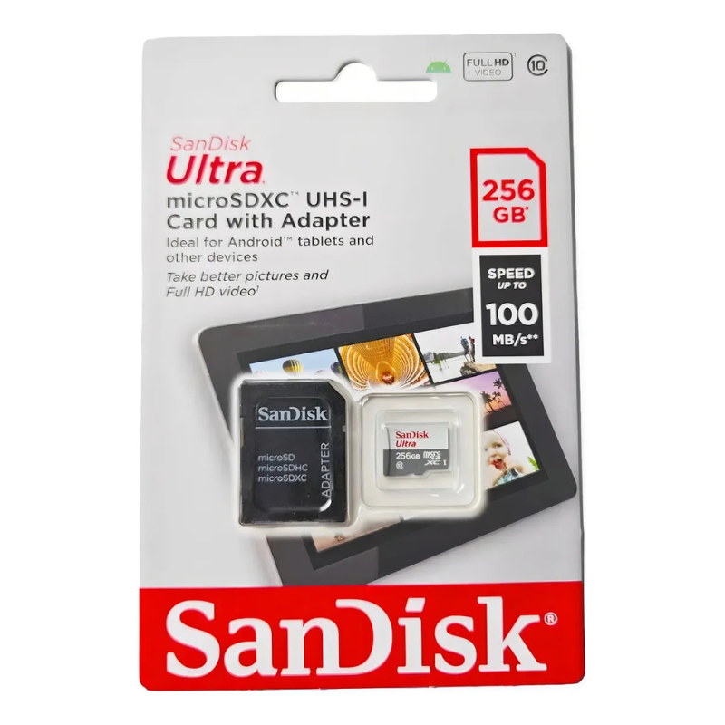 Cartão de Memória SanDisk Ultra MicroSD 256GB Classe 10 – Velocidade até 100MB/s com Adaptador SD - Imagem 2