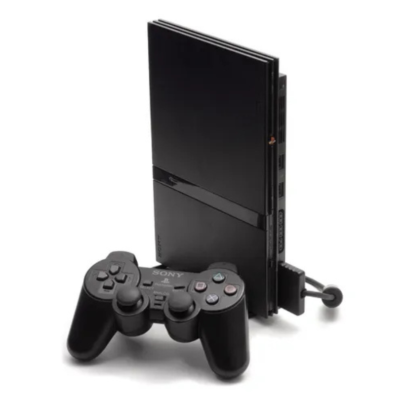 Console PlayStation 2 Slim Standard – Clássico da Sony com 1 Controle, Design Compacto e Alta Compatibilidade (Charcoal Black)
