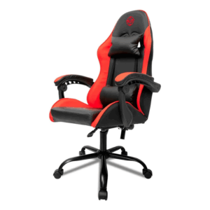 Cadeira Gamer TGT Heron – Design Ergonômico, Revestimento em Couro Sintético (Vermelha)