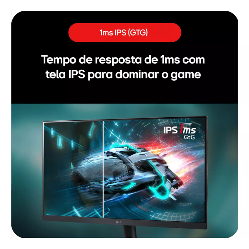 Monitor Gamer LG UltraGear 24GS60F-B 24” IPS Full HD 180Hz 1ms HDR10 G-SYNC FreeSync - Imagem 4